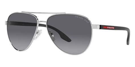 prada ps 52|Prada PS 52YS 1BC06G 61 Silver Sunglasses .